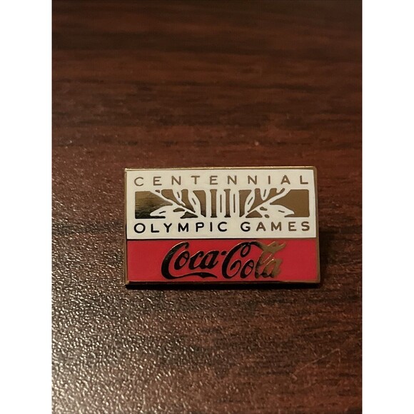 1996‎ Coca-Cola Coke Centennial Olympics Atlanta Lapel Hat Pin - Picture 1 of 3
